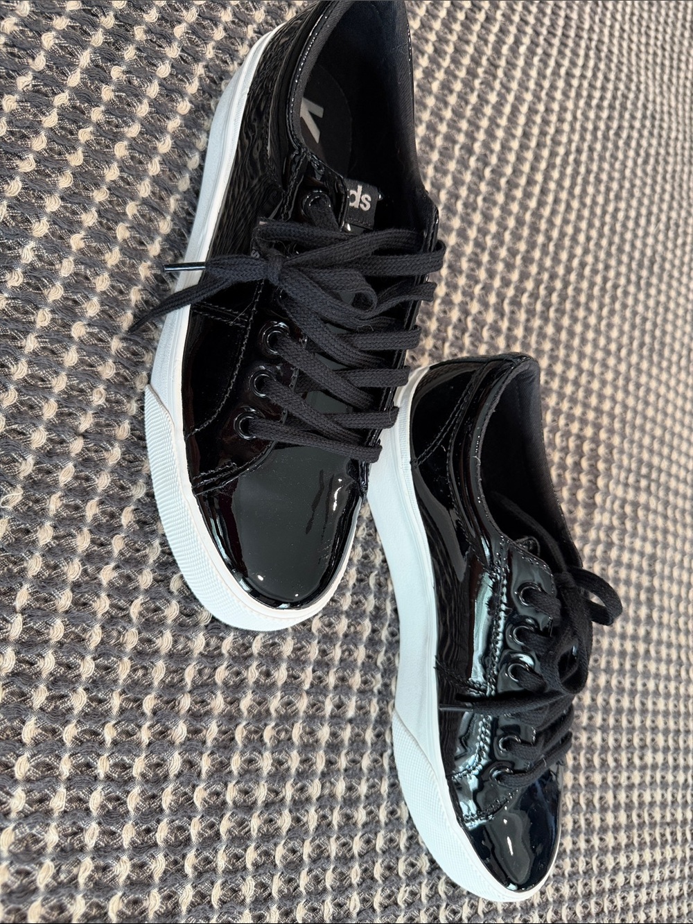 Keds Black Patent Low-Top Lace-Up Sneakers - Picture 6 of 8